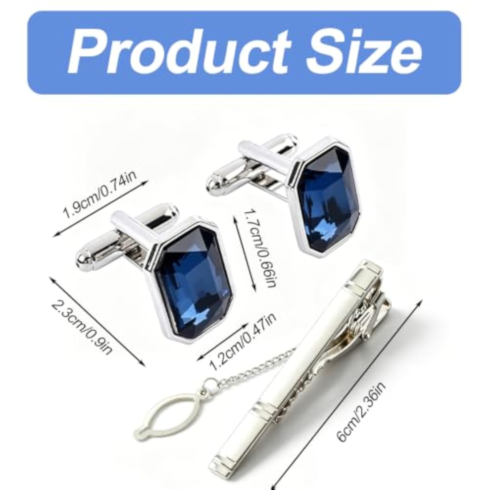 3 PCS Set Elegant Cufflinks for Men, Formal Gift